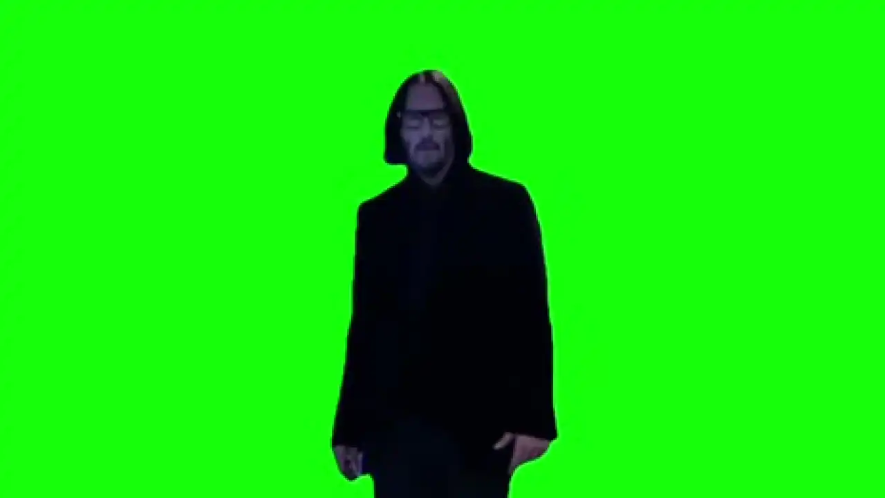 Keanu Reeves Walking Meme Green screen