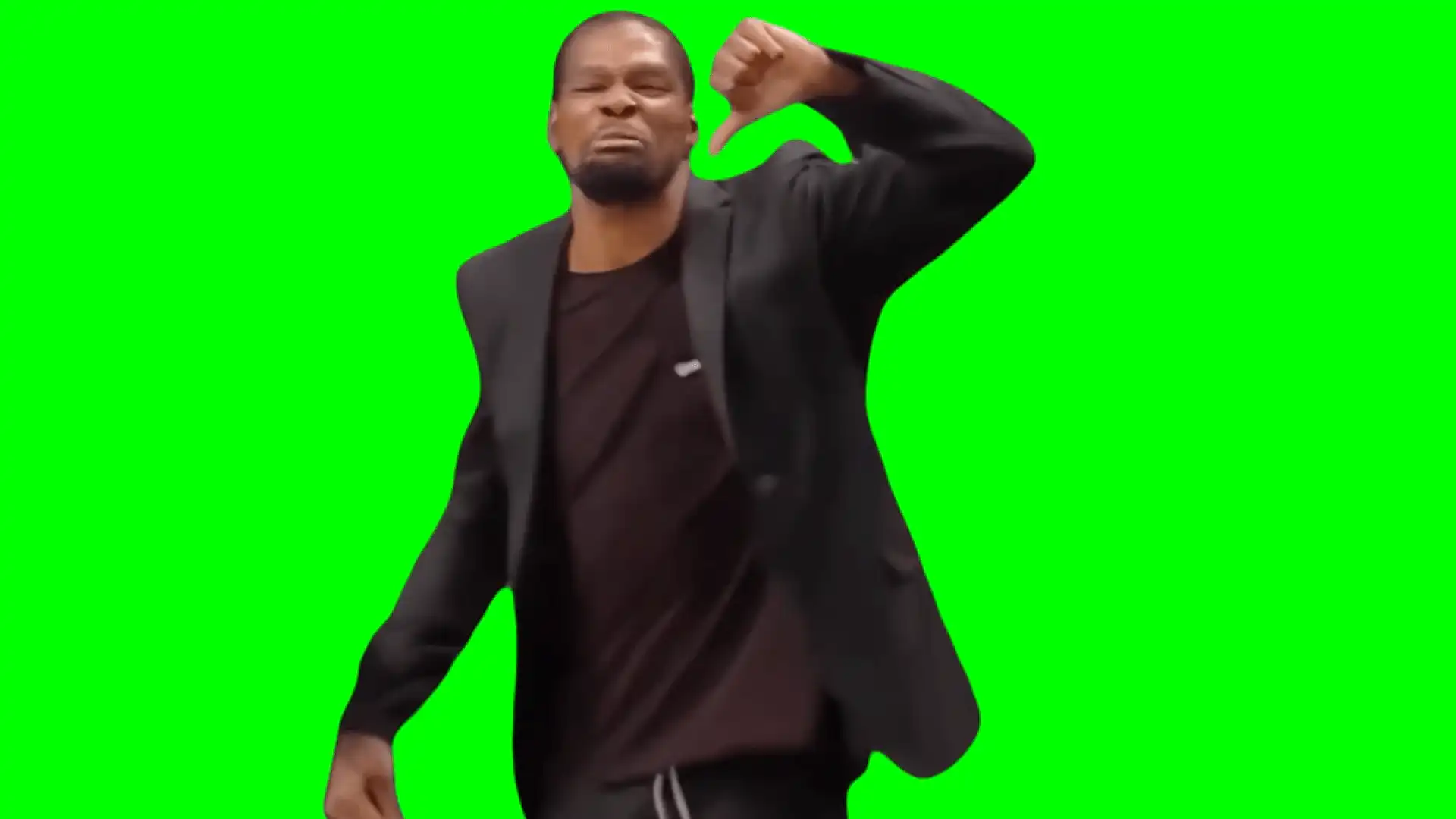 Kevin Durant thumbs down NBA meme Brooklyn Nets Green Screen