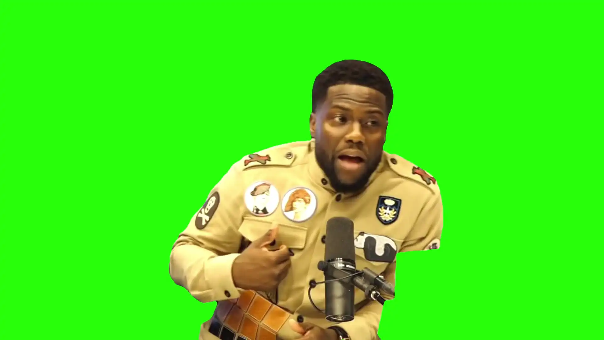 Kevin Hart do that dog bite green screen