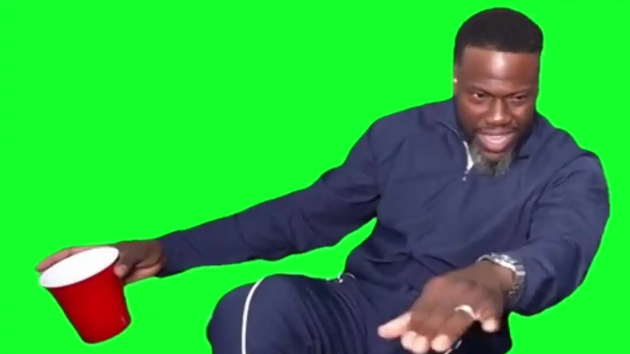 Kevin hart locking in Green Screen