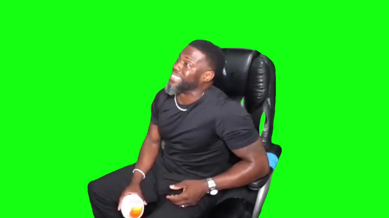 Kevin Hart reacting to Kai Cenat forehead on stream Green Screen