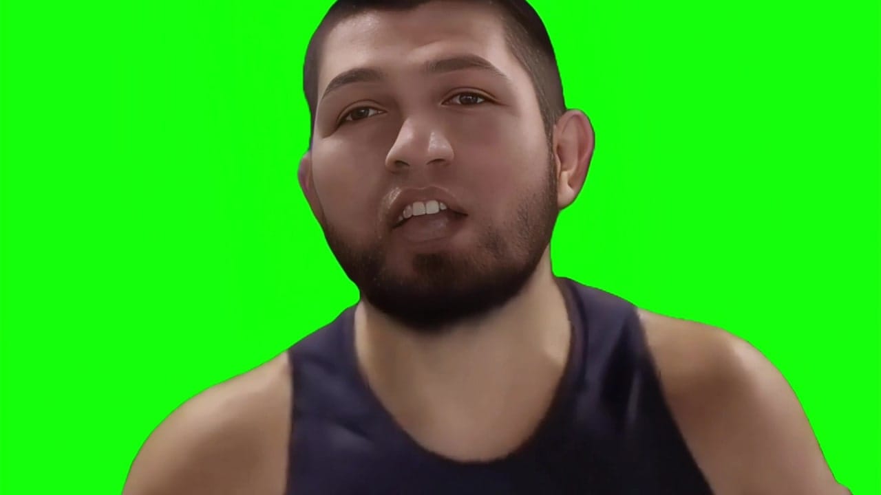 Khabib Who cares who cares brother Meme Green screen