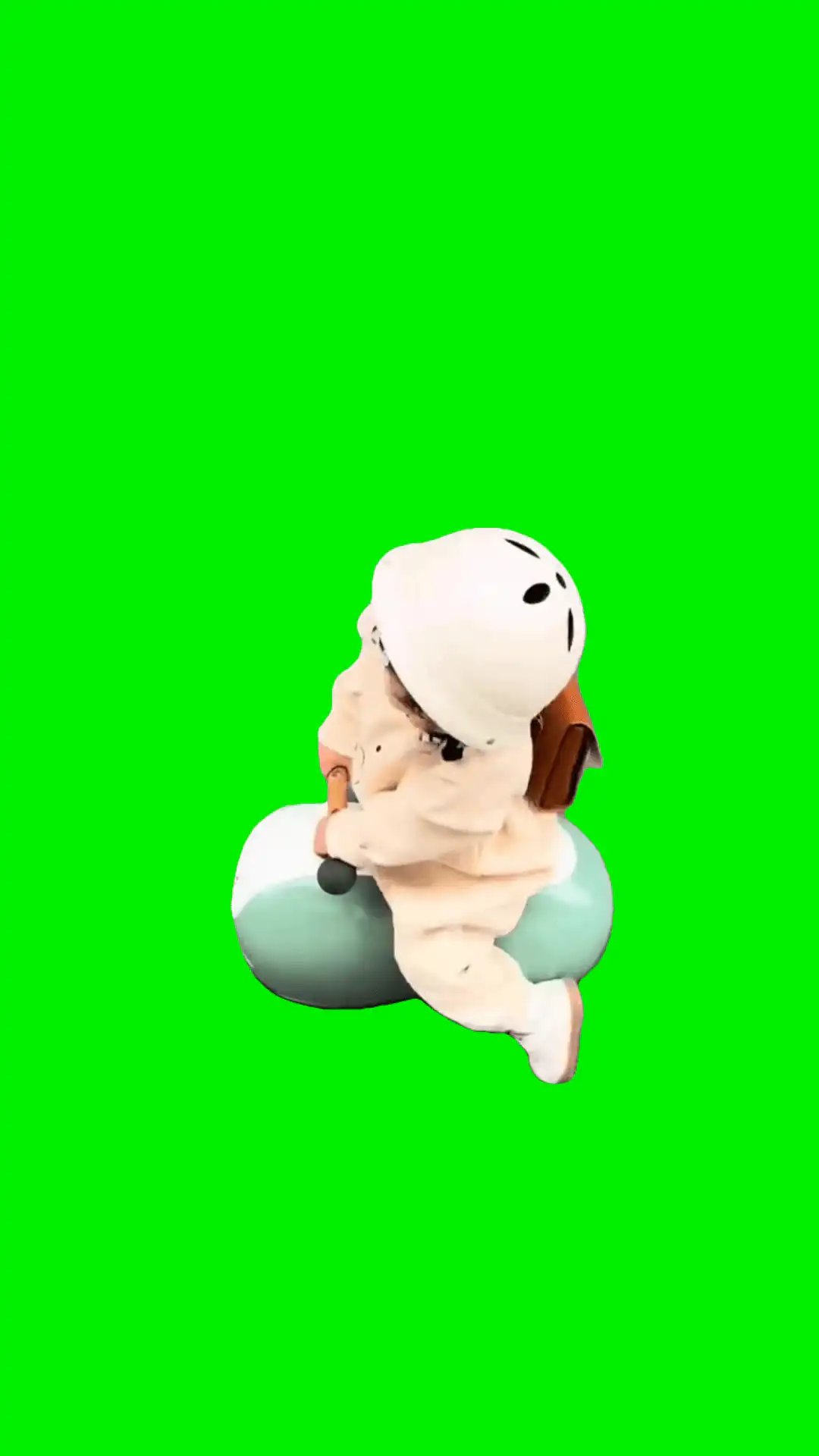Kid bouncing in ball meme green screen