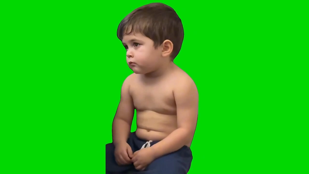 Kid Shows The Bird Green Screen Meme Video