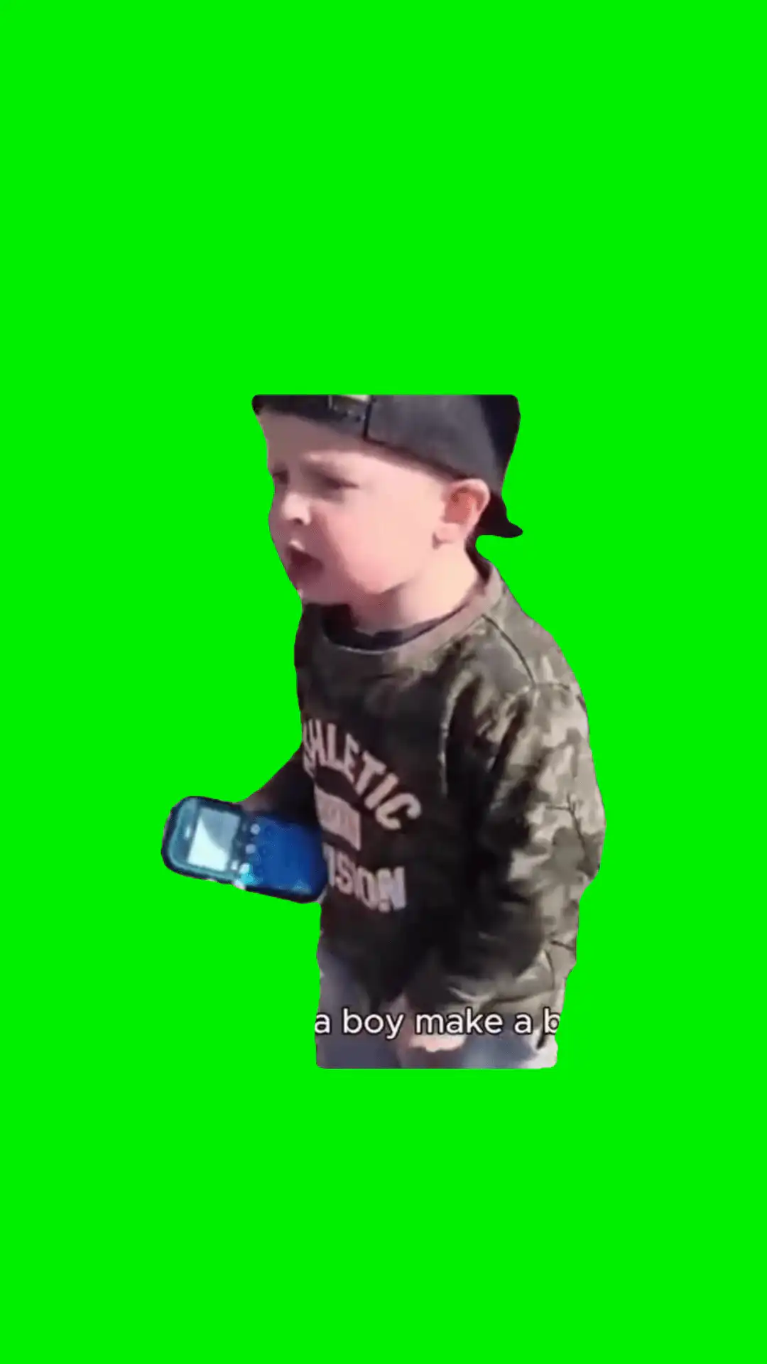 Kid singing rock you Meme Green Screen