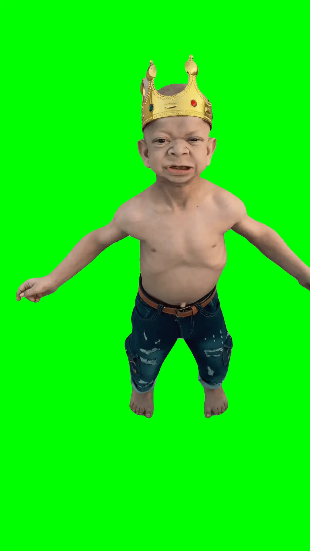 Kid squeaking green screen