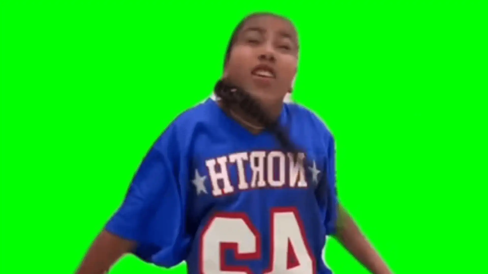Kim and North Kardashian meme green screen