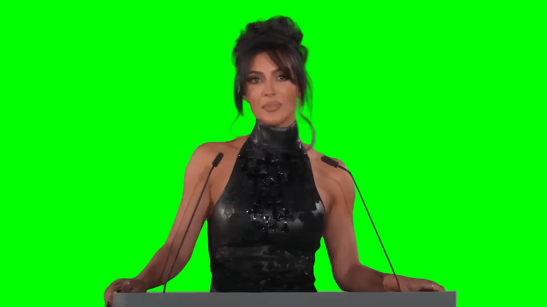 Kim Kardashian Fearless Heroic Authentic Iconic green screen