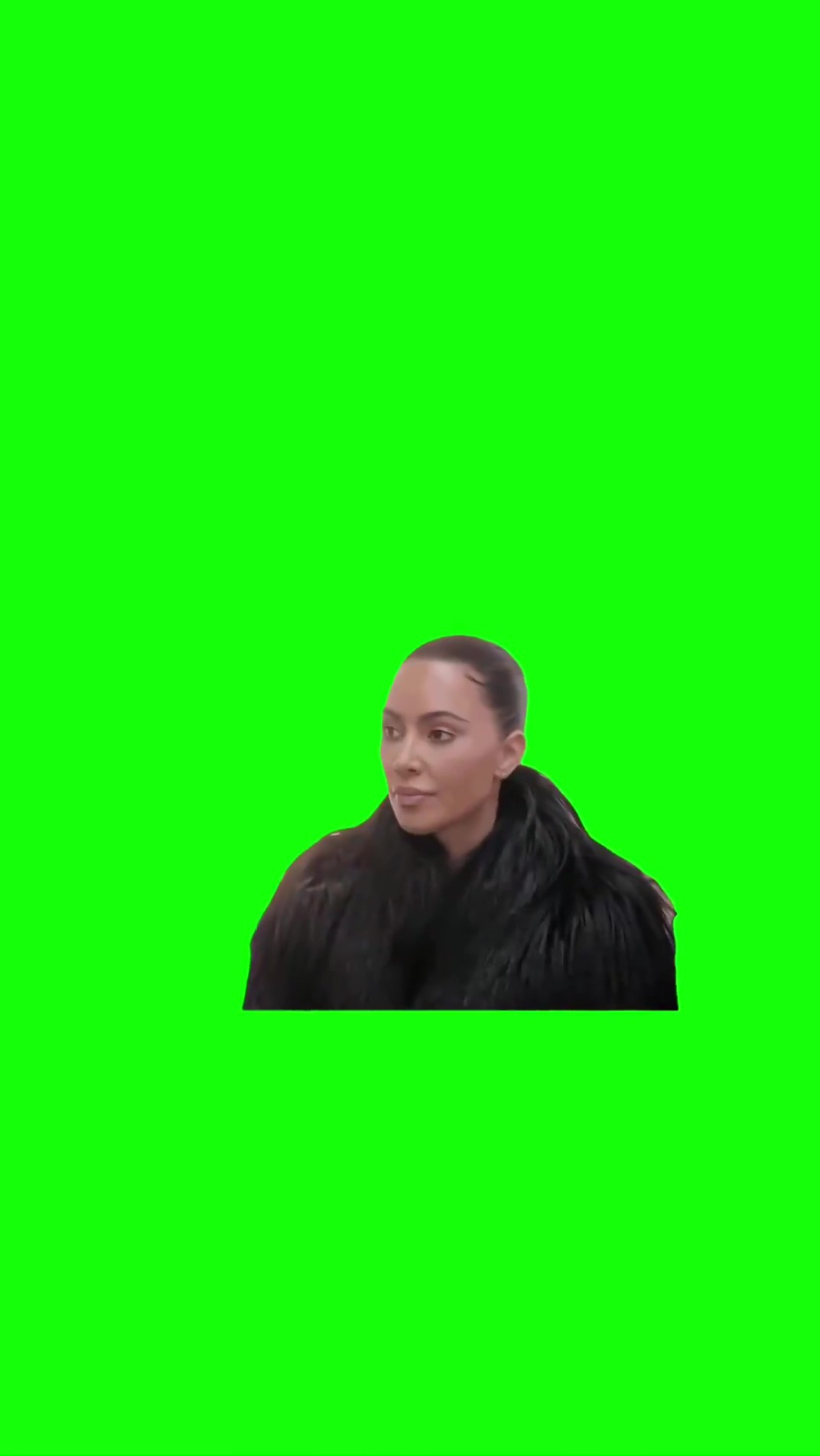 Kim low brain activity Green Screen Meme