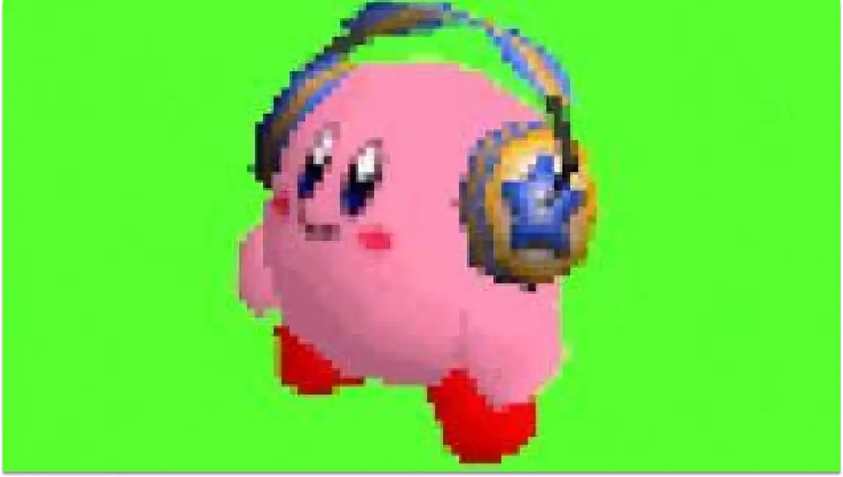 Kirby headphones Green Screen