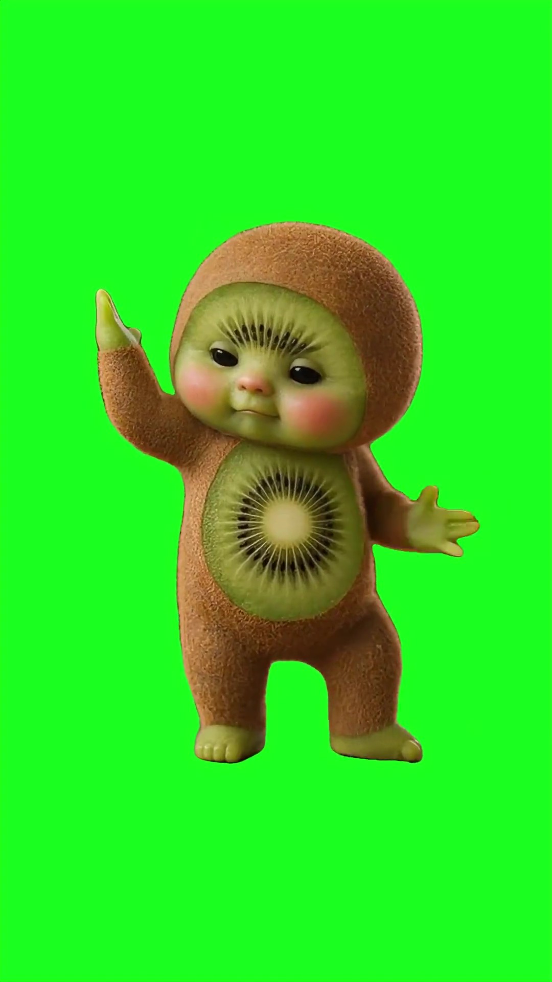 Kiwi dancing Green Green Screen