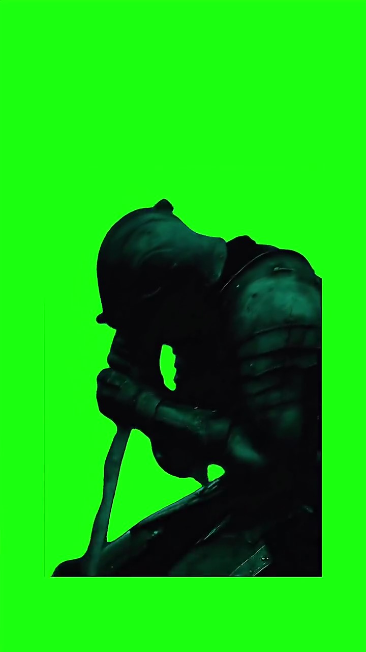 knight fallen meme green screen
