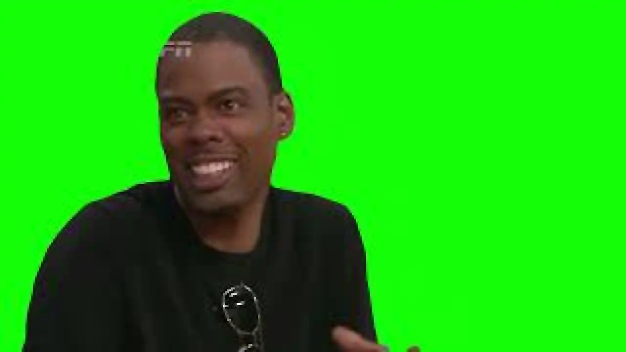 Kobe Bryant ignores Chris Rock meme green screen