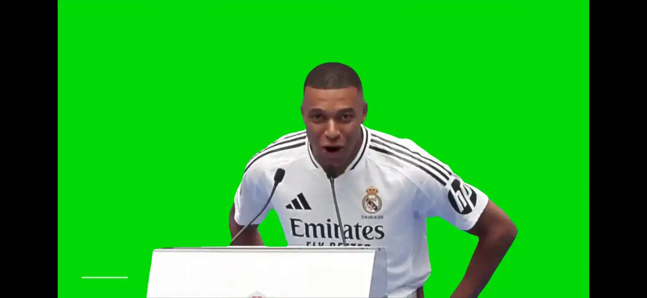 Kylian Mbappé 1 2 3 Hala Madrid Green Scren