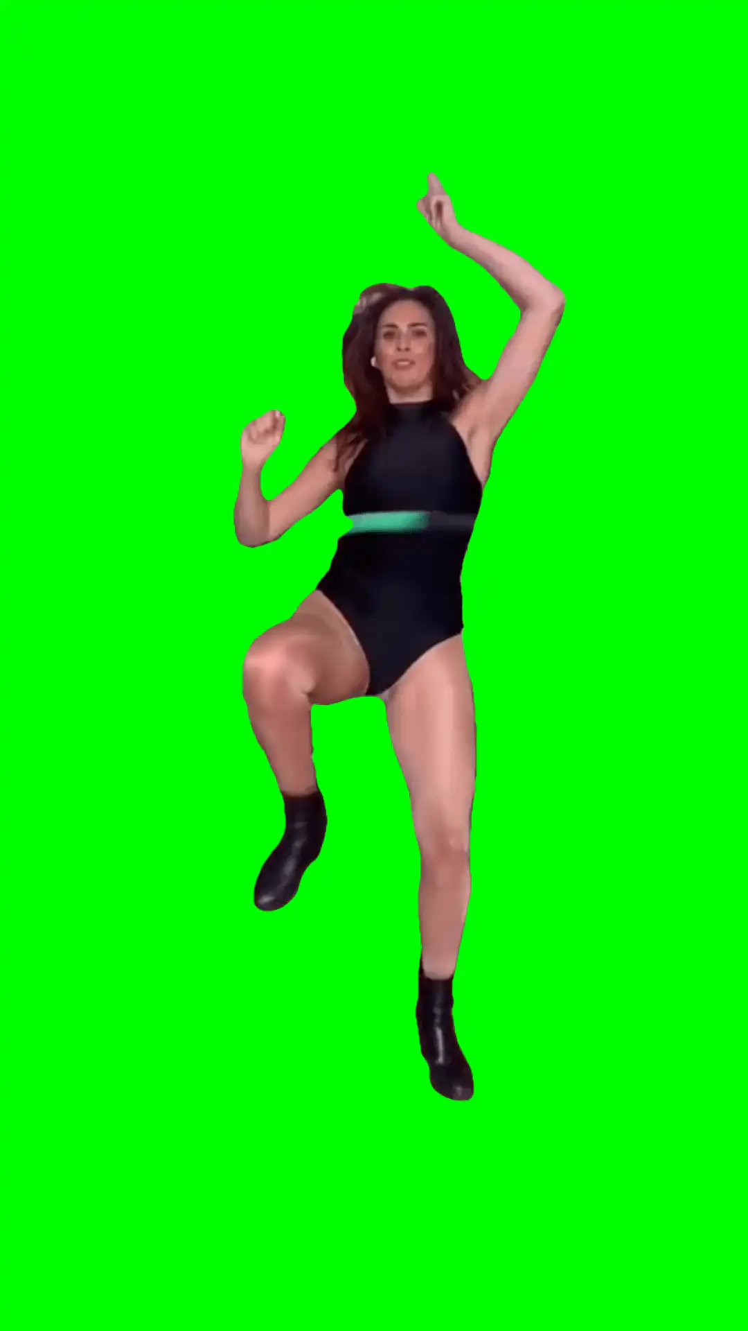 lady dansing green screen