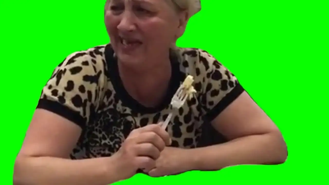 Lady laughing Green screen