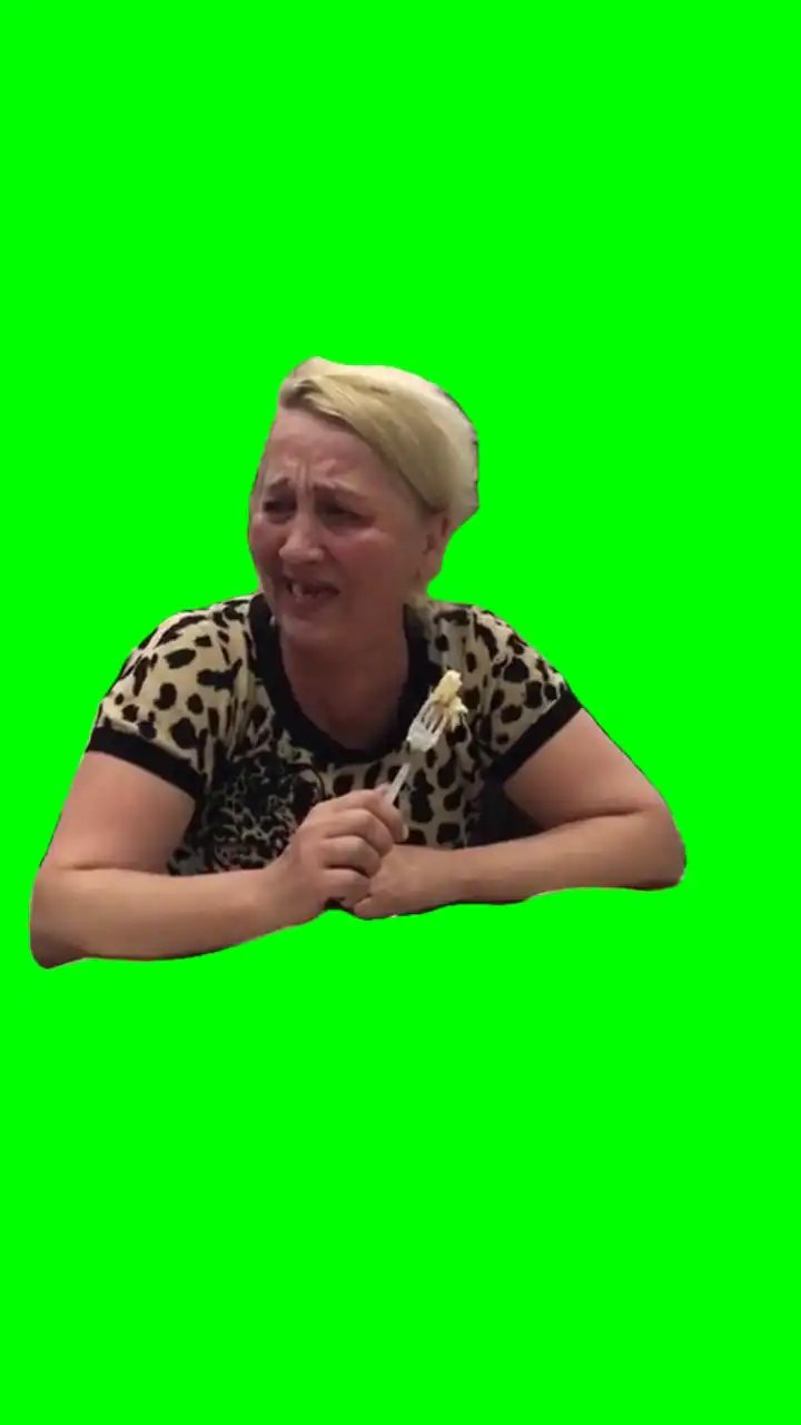 lady laughs hysterically Meme Green Screen