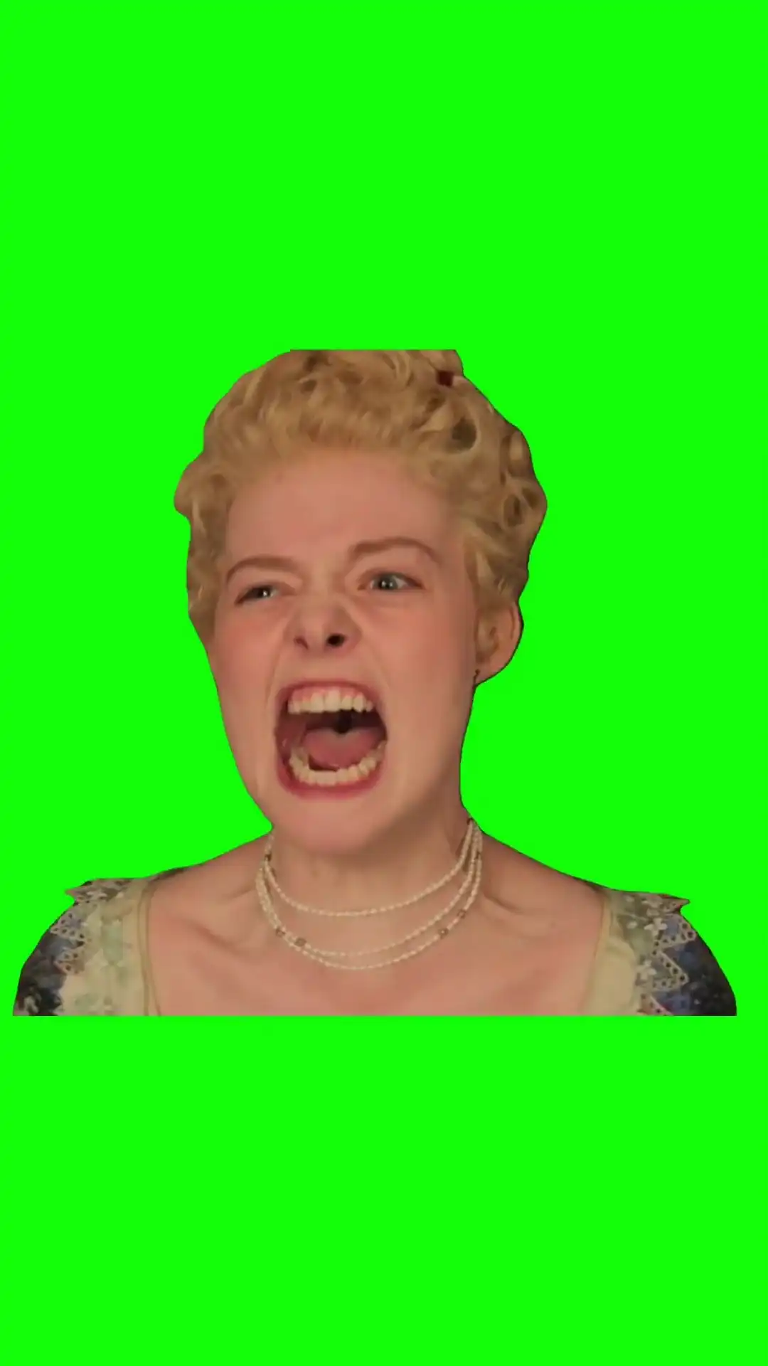 Lady screaming Green Screen Meme