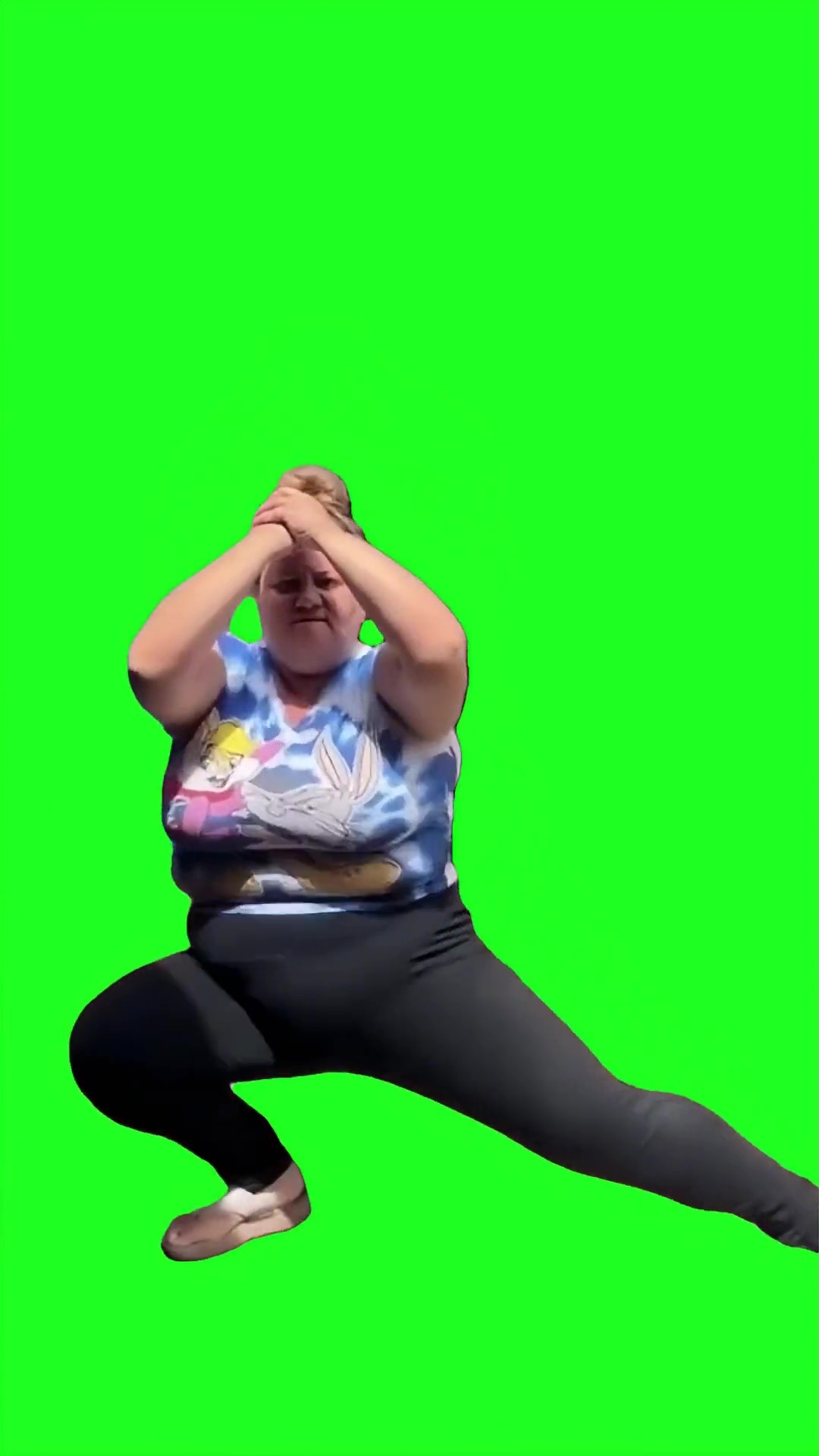 Lady Slow dance Green Green Screen