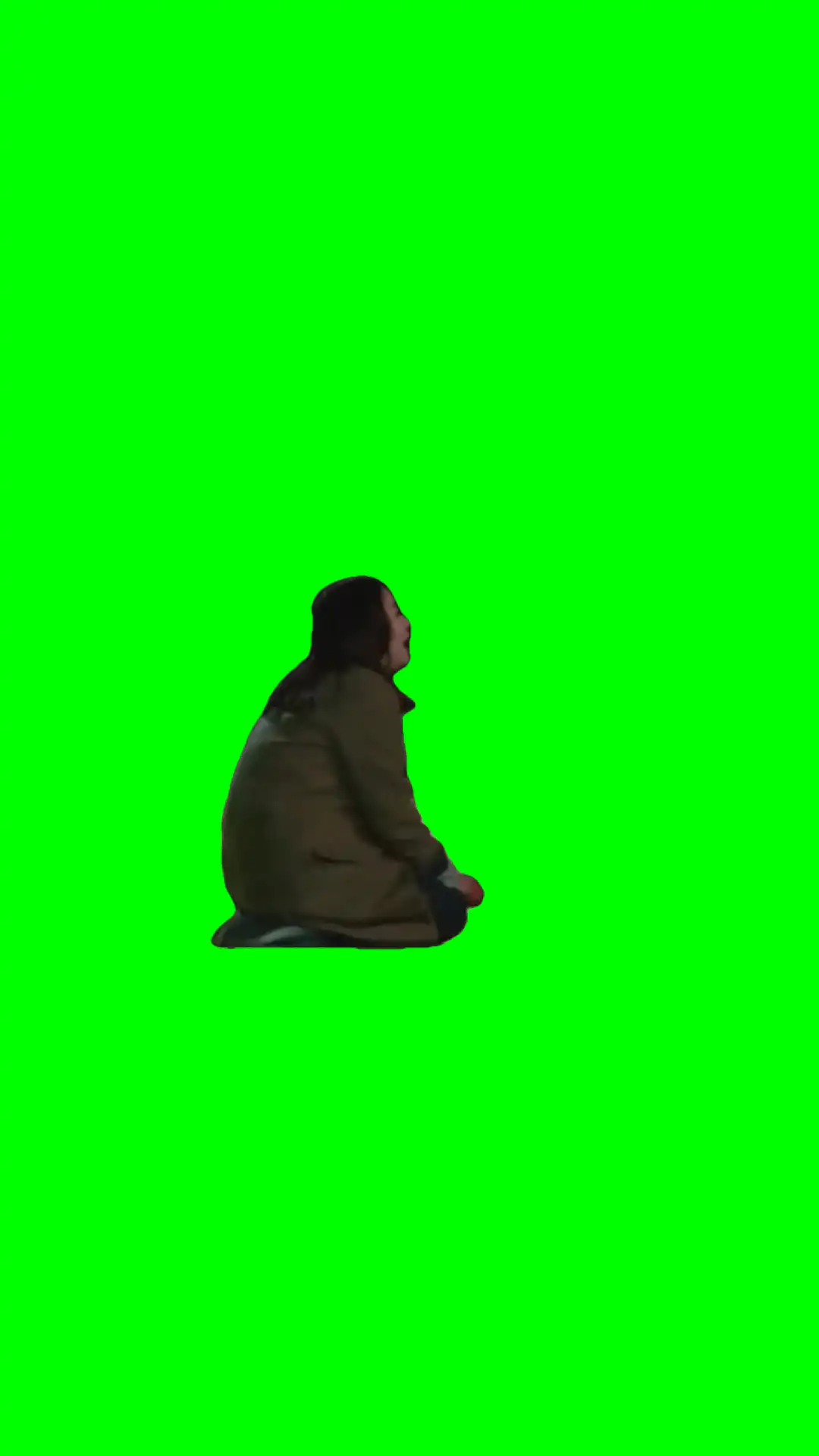 Lady sobbing meme green screen