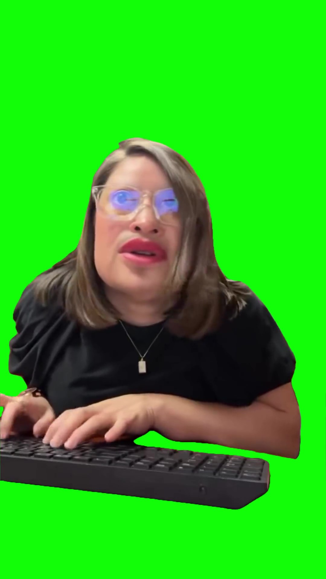Lady surfing web Green Screen Meme