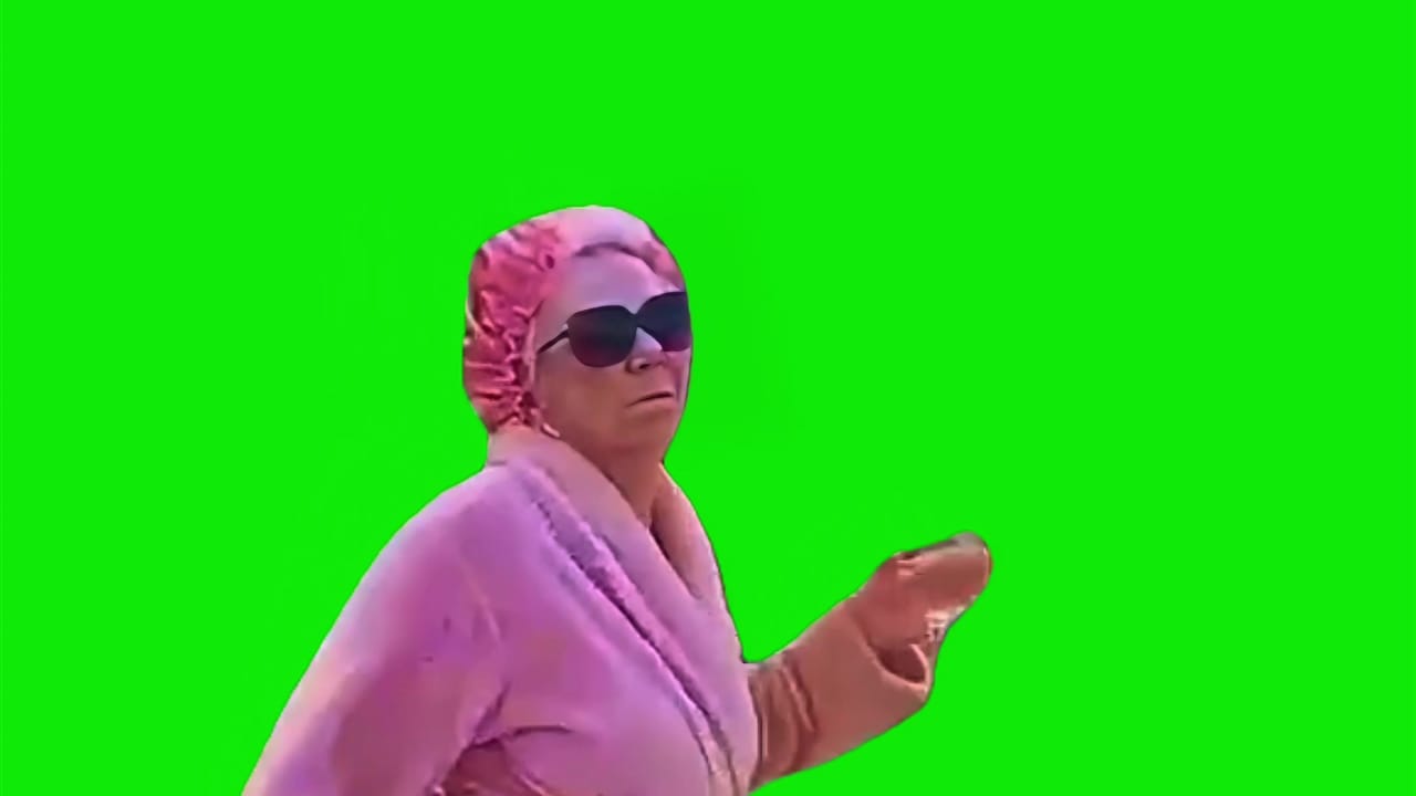 lady walking in robe Green Screen