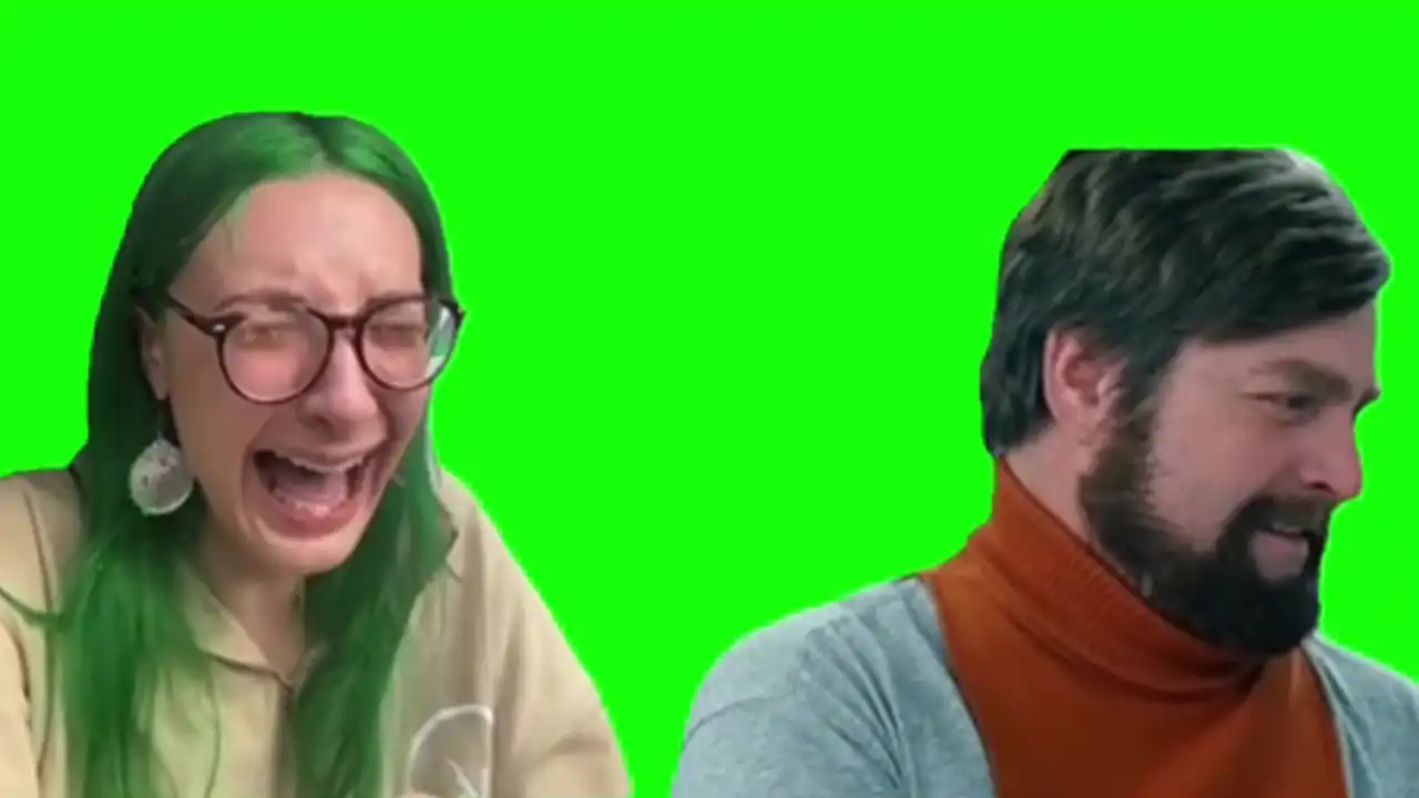 Laughing crying meme Green Screen