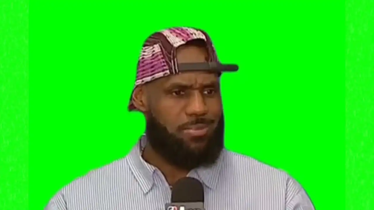 Lebron James Its just basketball meme green screen