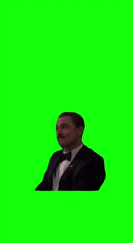 Leo points and nods Green Screen Meme