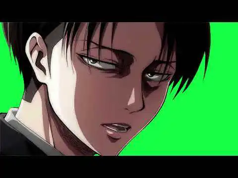 Levi Attack On Titan Anime Green Screen