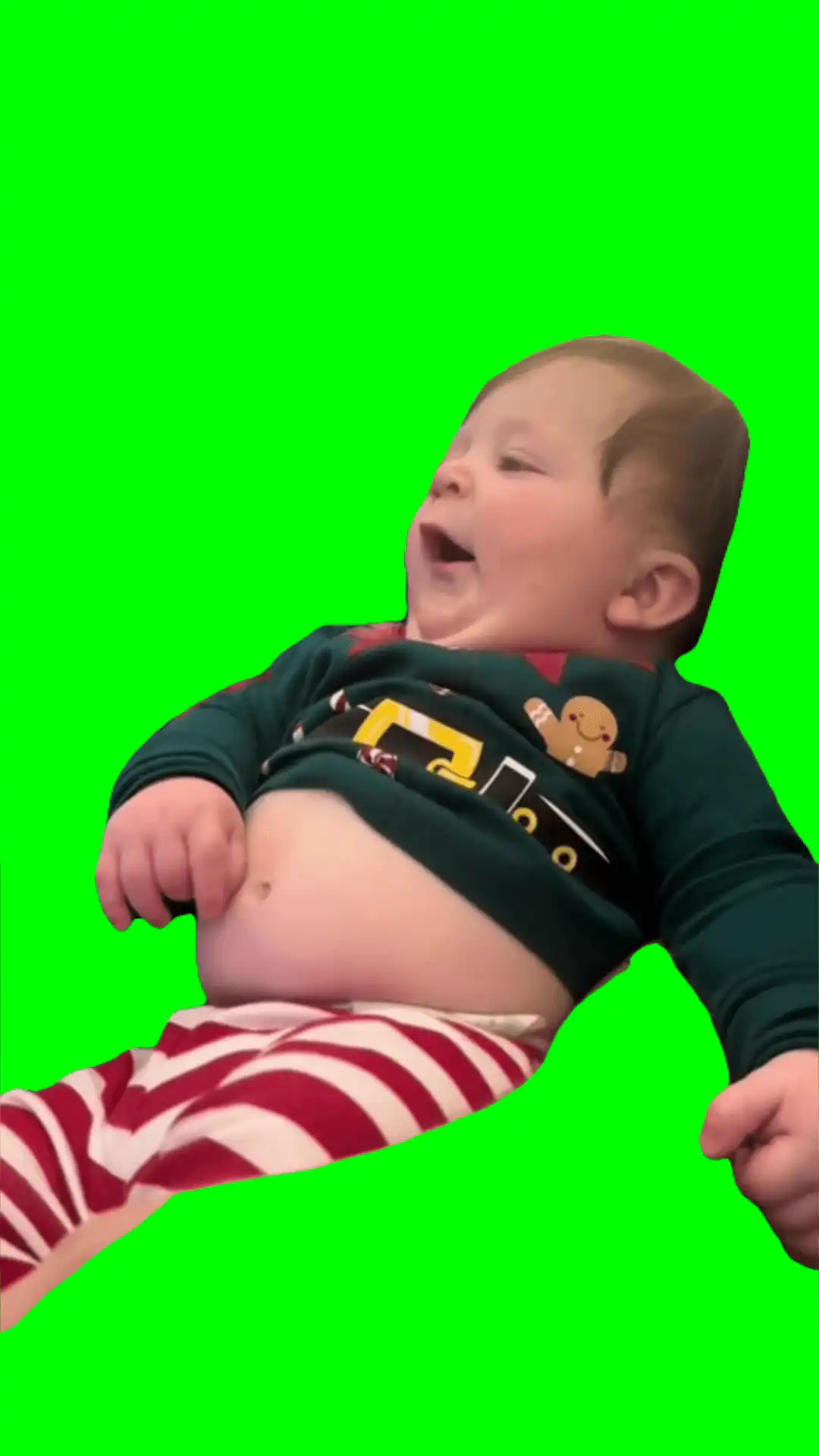 Lil dude chilling green screen