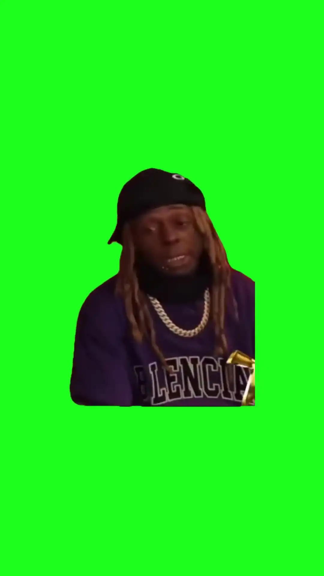 Lil Wayne talks nonsense Green Screen meme