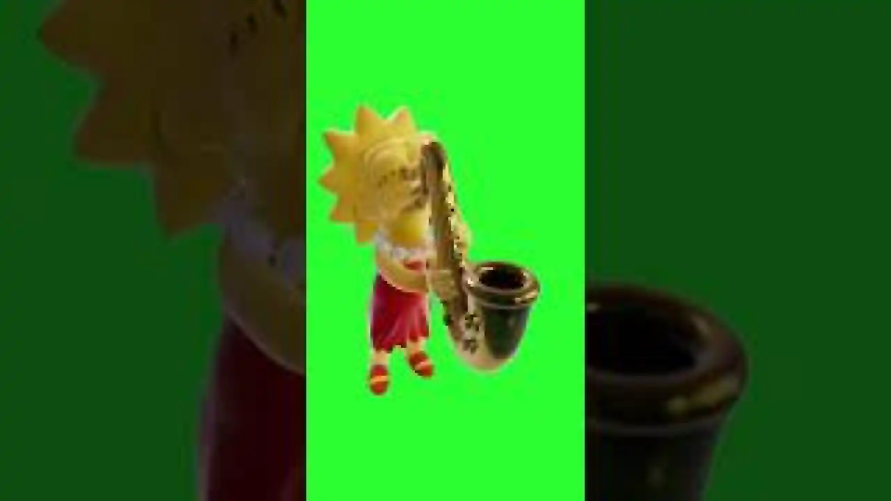 Lisa Simpson Saxophone Green screen