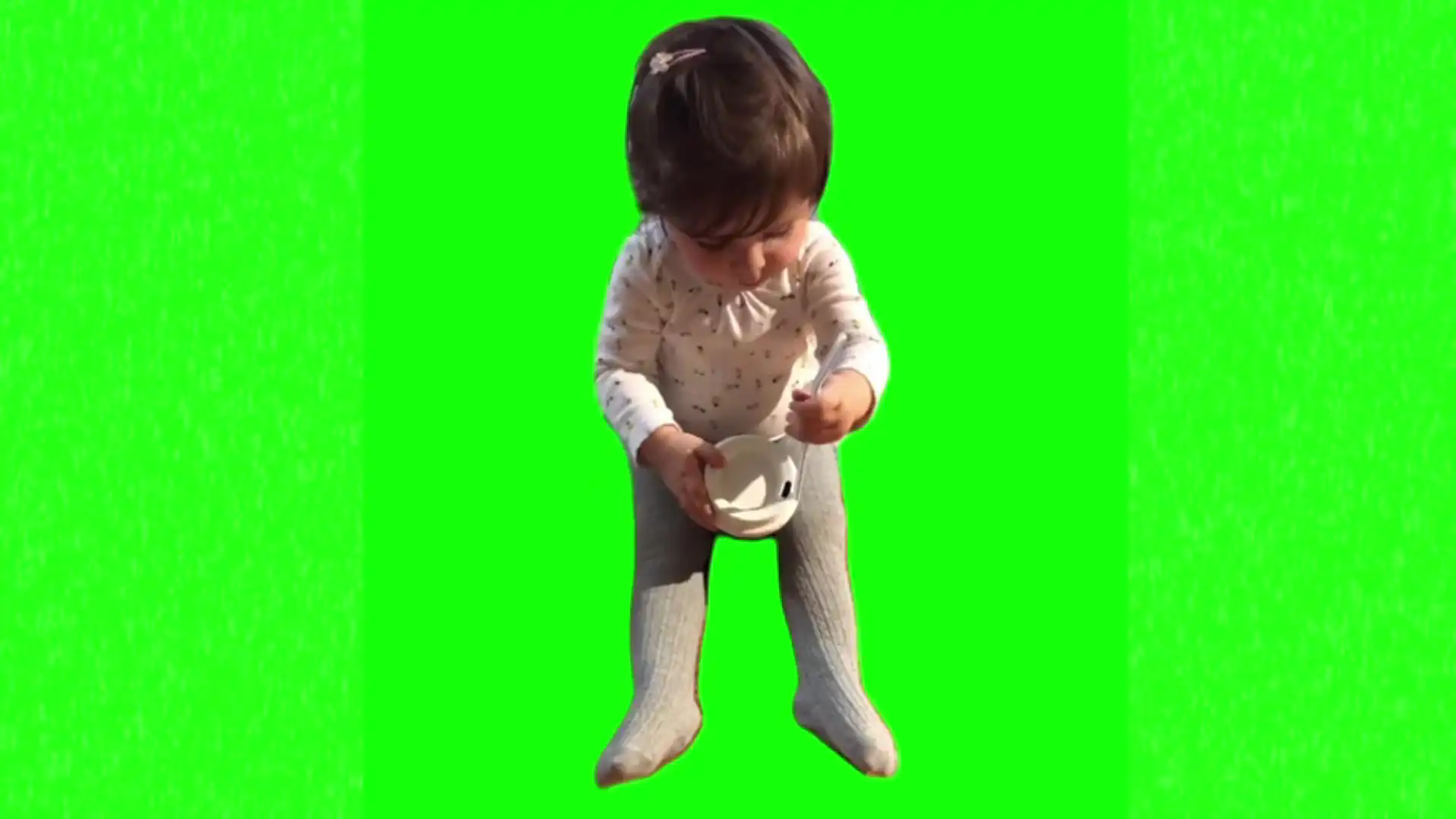 Little girl frustrated and mad meme green screen