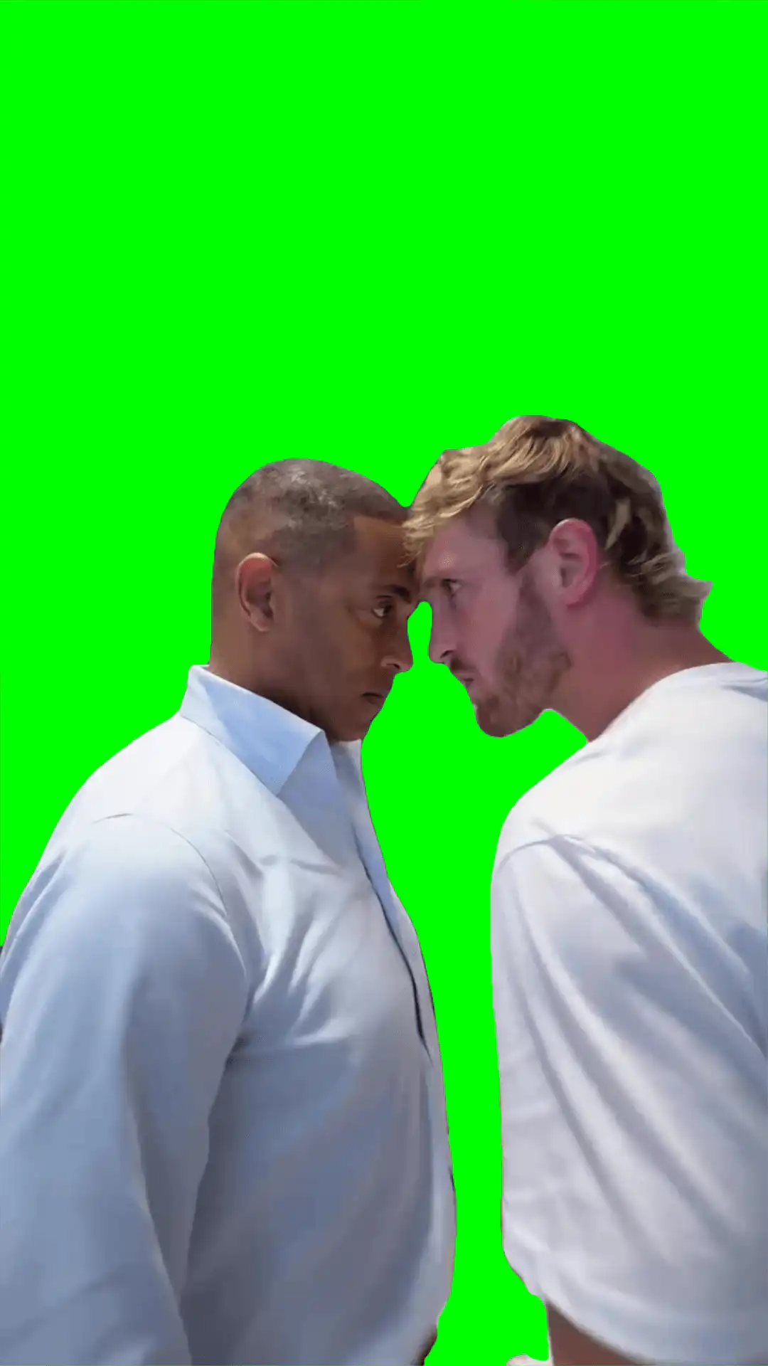 Logan paul face off green screen