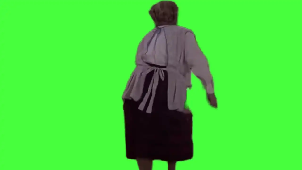 London bridge lady dance meme green screen