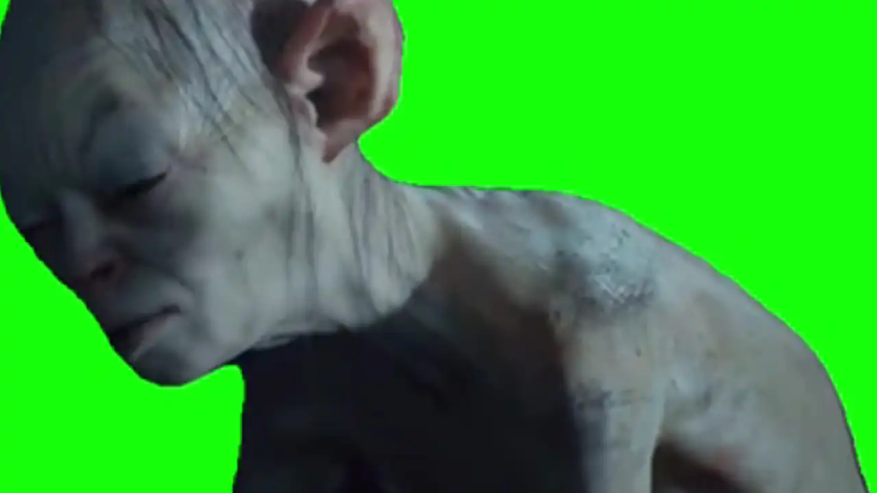 Lord of the rings gollum meke green screen