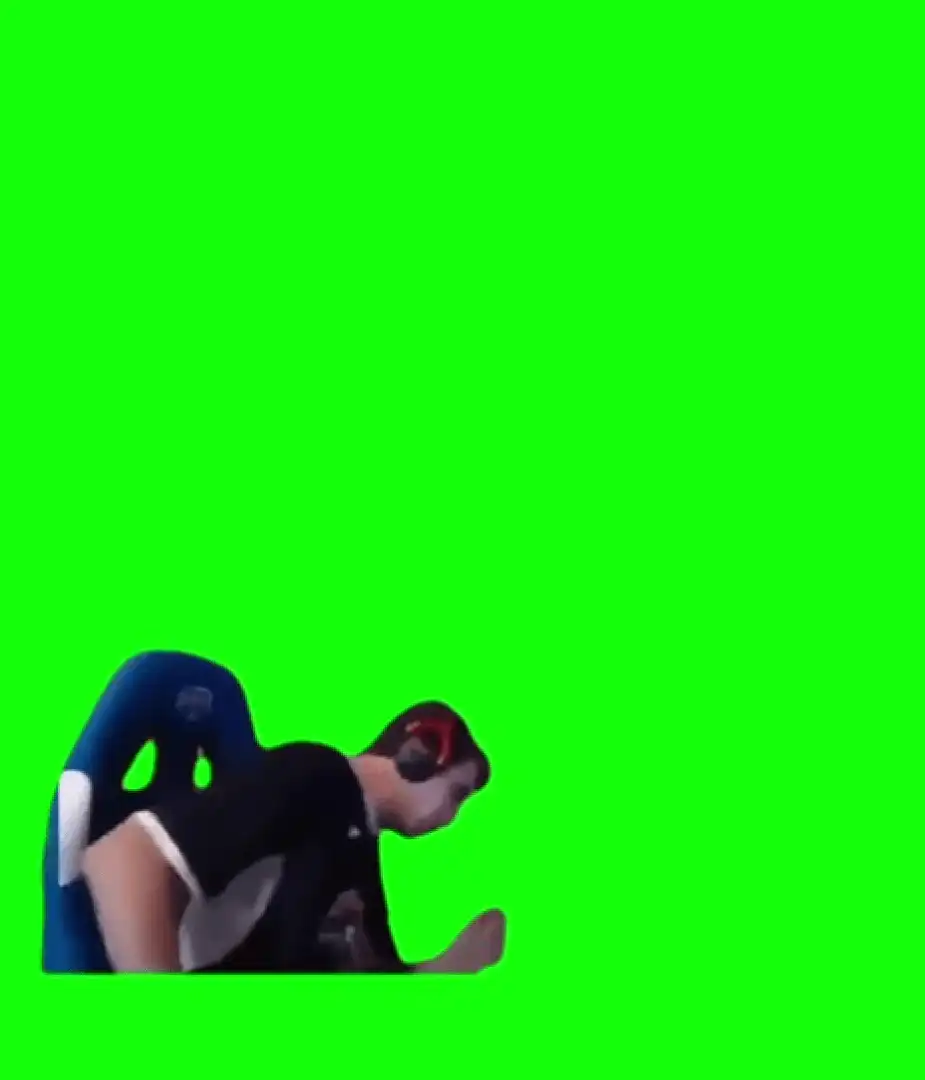 Man breaking Keyboard Meme Green screen