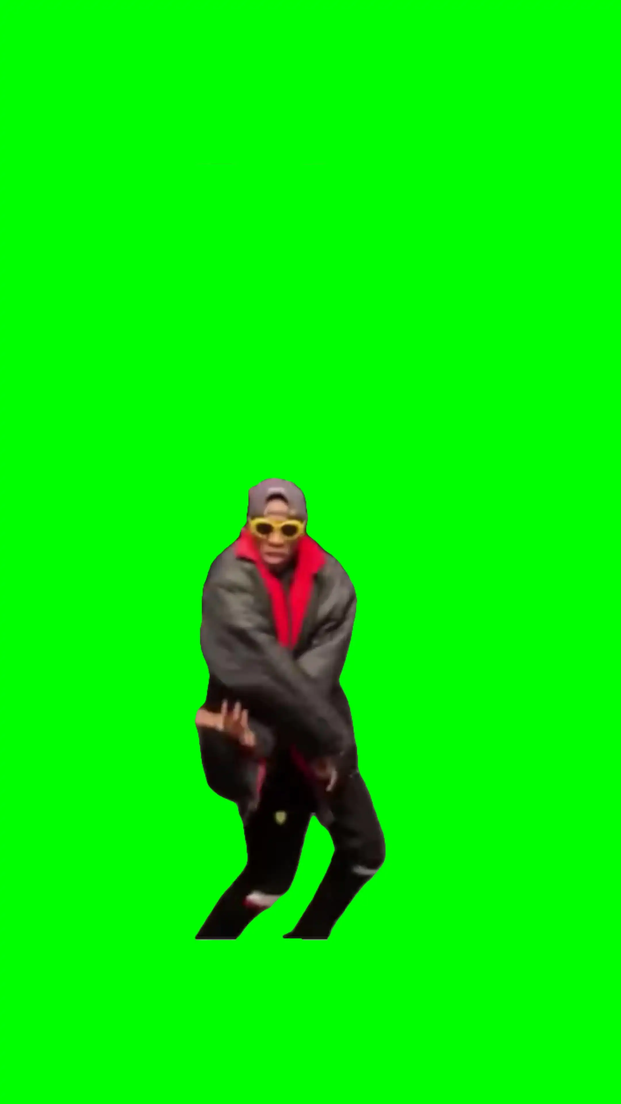 MAN dancing green screen