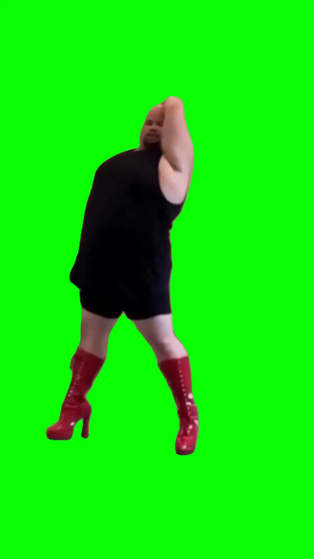 Man dancing to unholy meme green screen