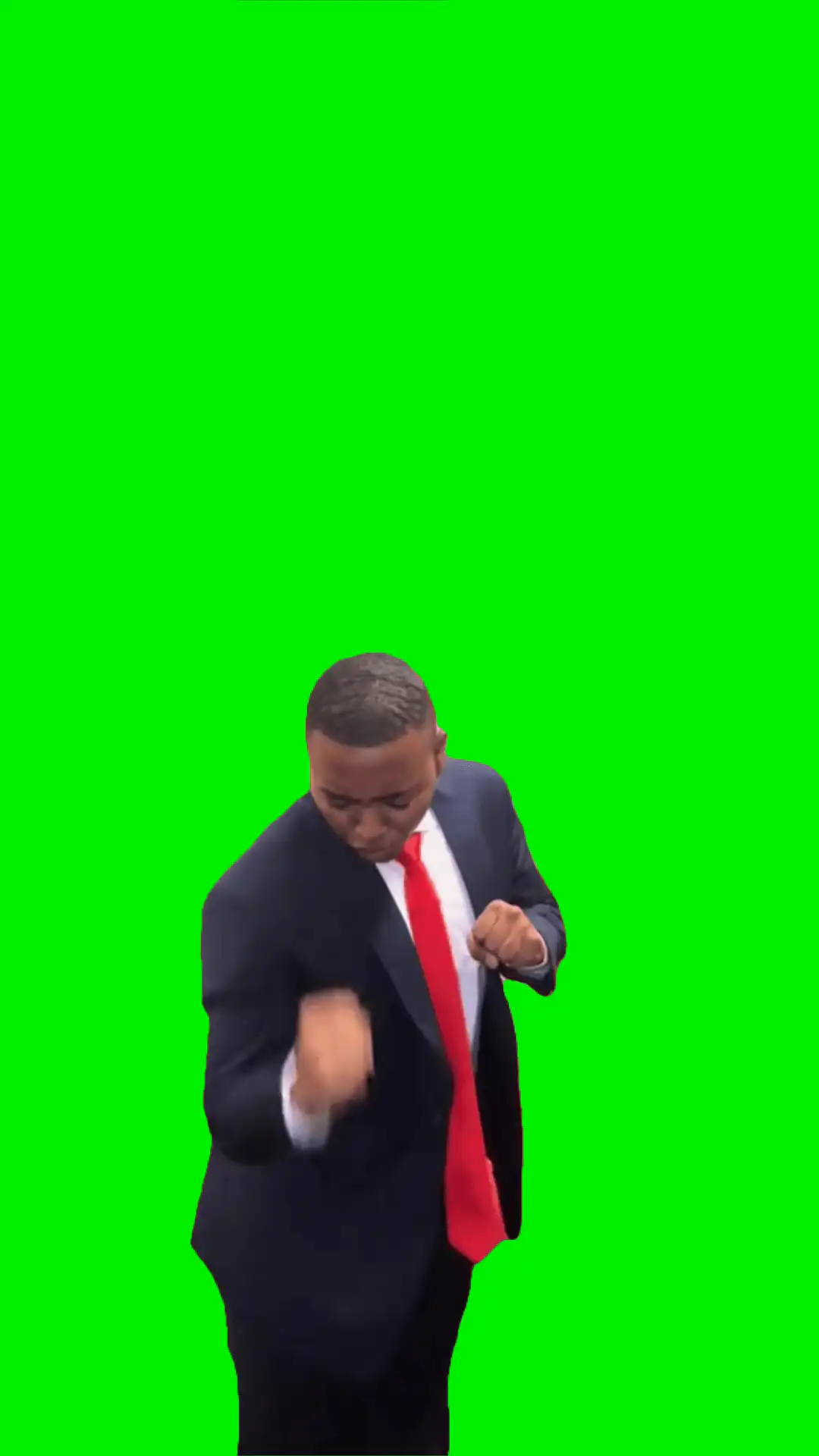 Man doing trump dance meme green screen