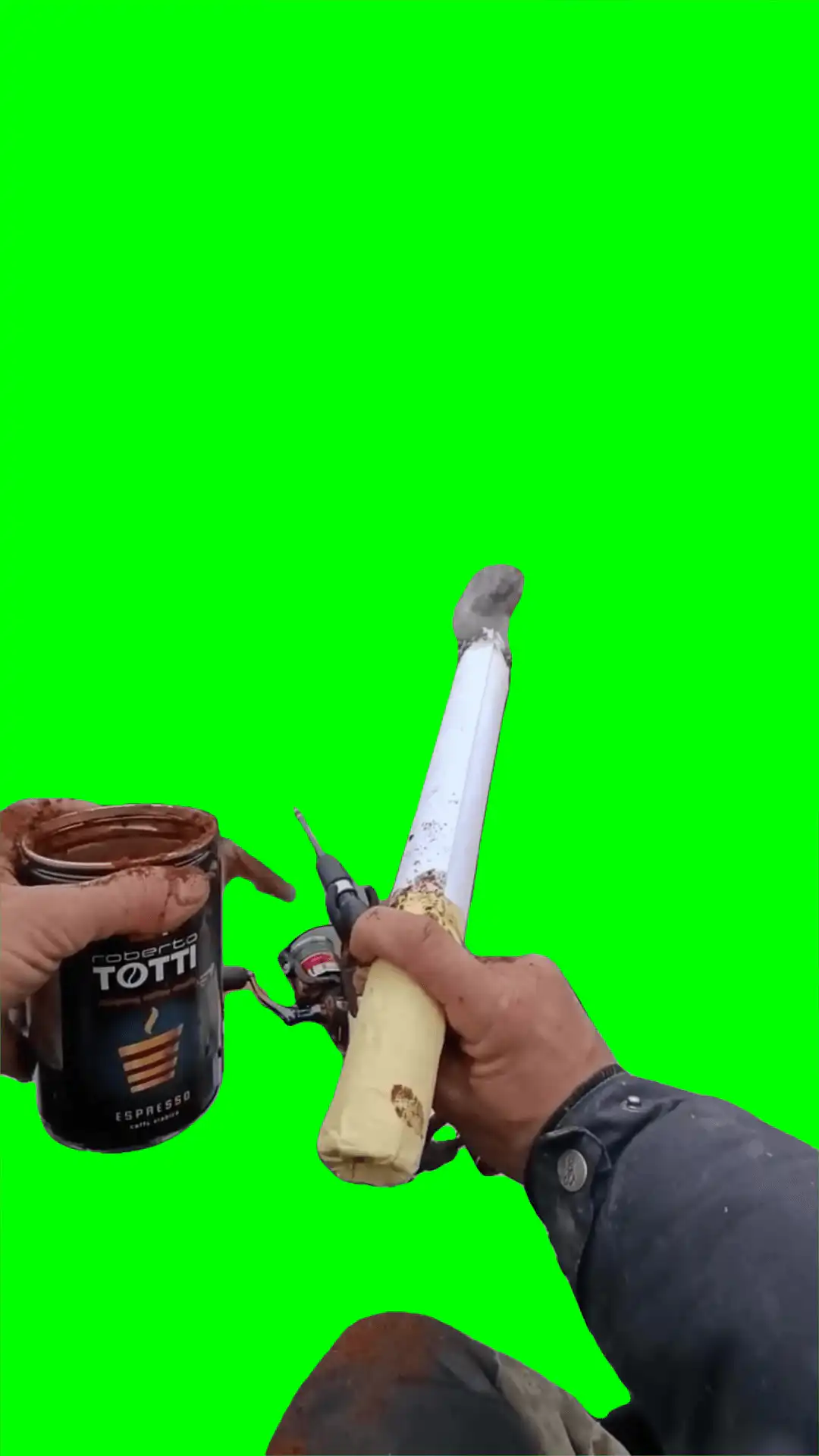 man fishing meme green screen