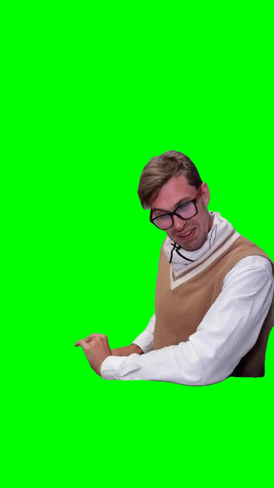 Man is overthinking meme green screen
