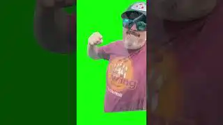 Man Punching Window Green Screen