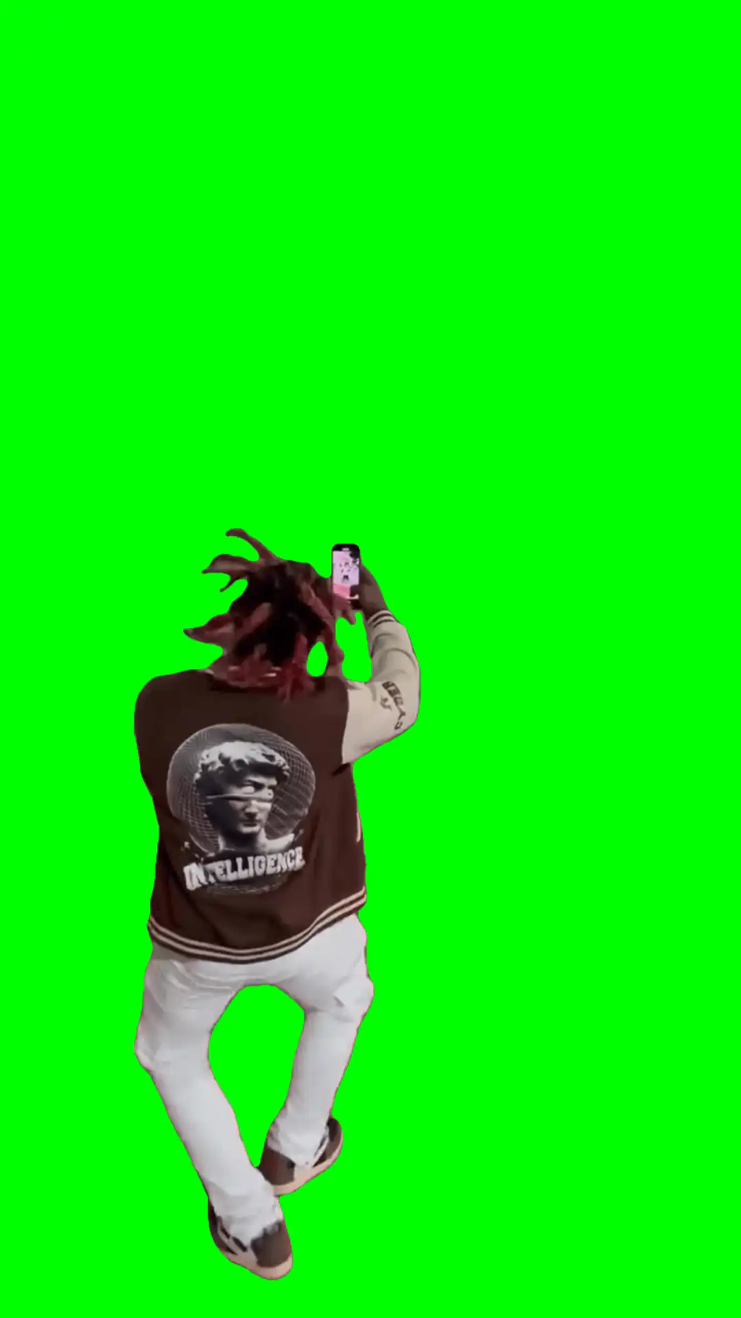 Man recording n dancing meme Green Screen
