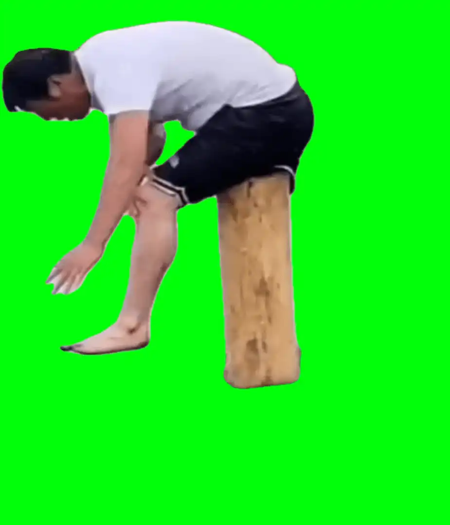 Man slipping and falling Meme Green Screen