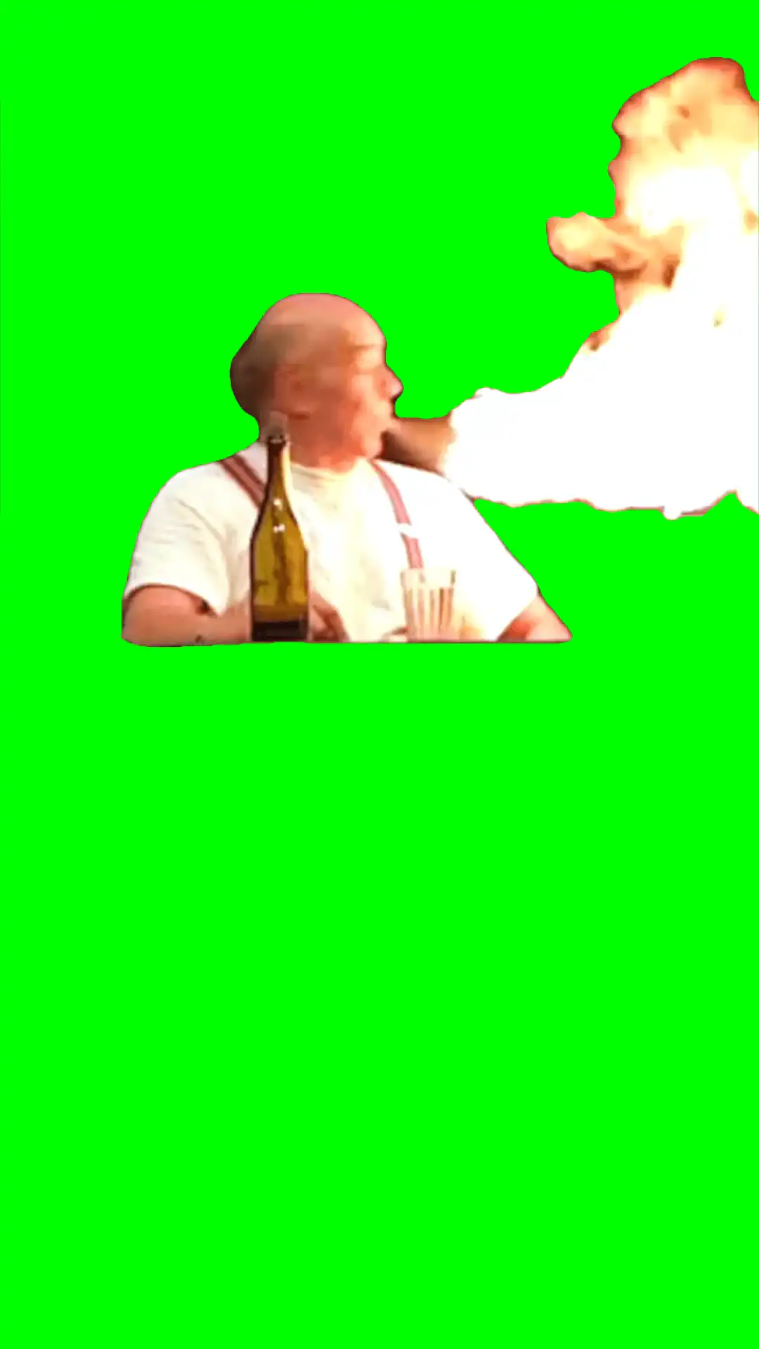 Man Spits Fire Meme Green Screen