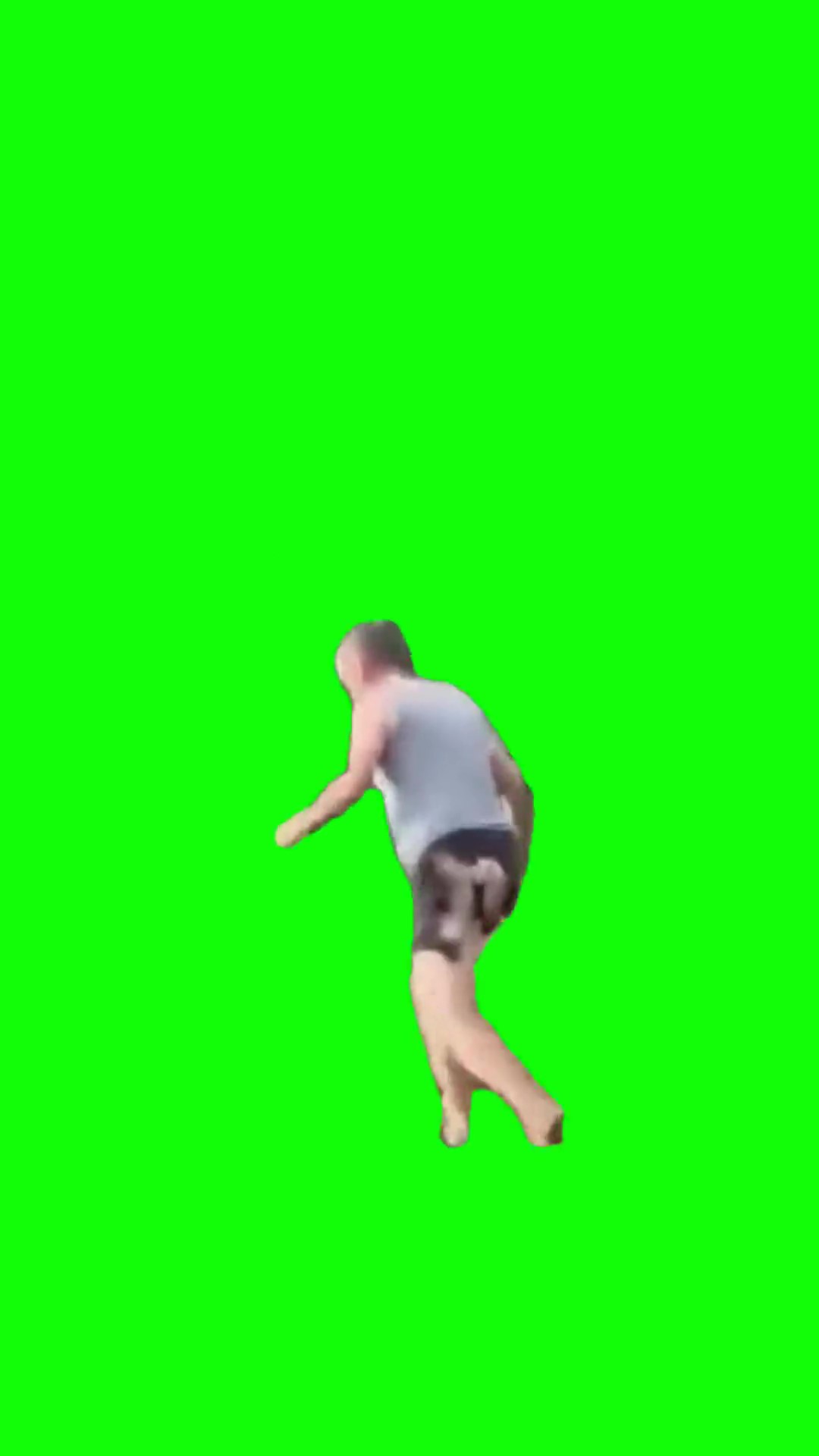 Man Walking With Ripped Trousers Green Screen Meme