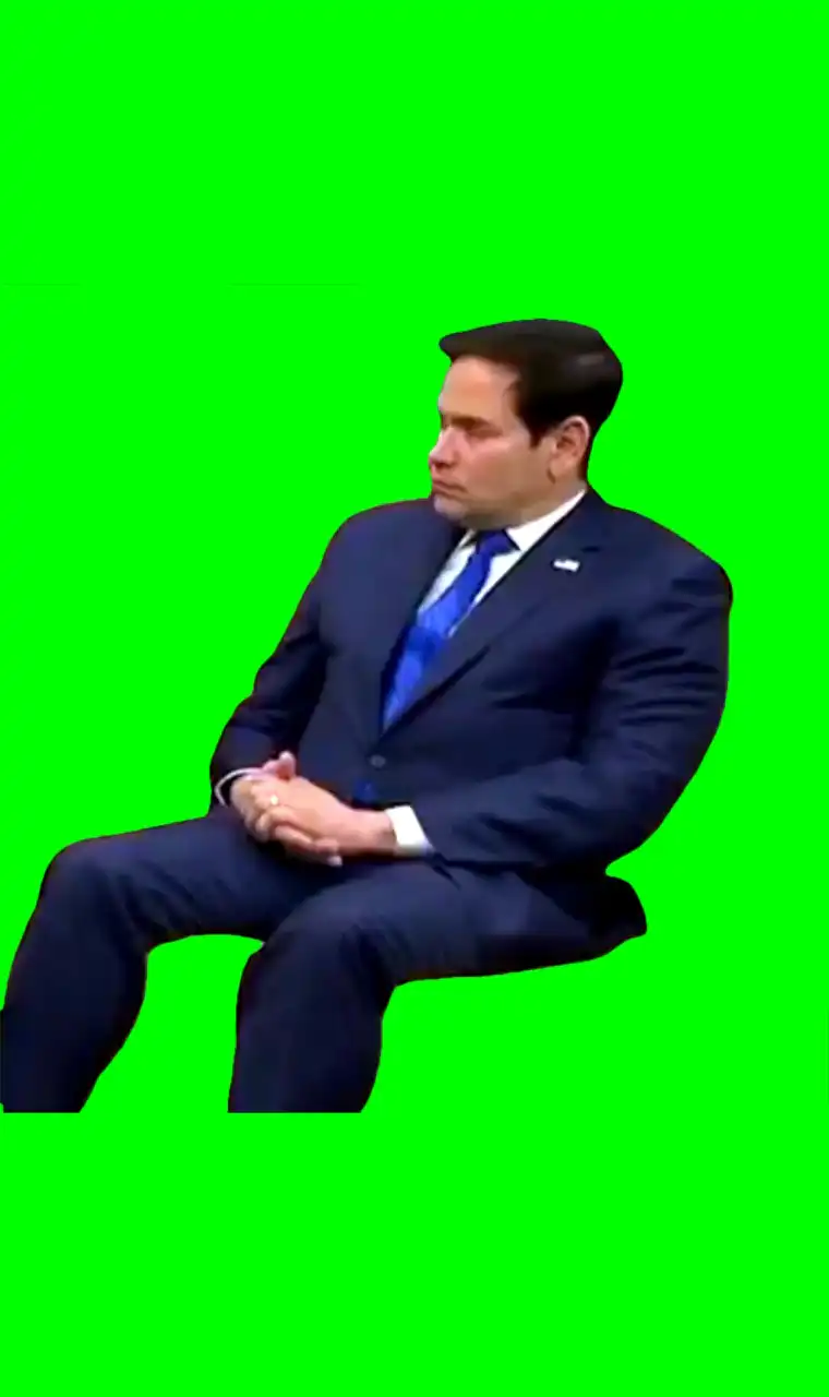 Marco rubio sitting Meme Green Screen