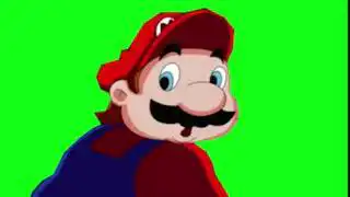 Mario From Hotel Mario Green Screen